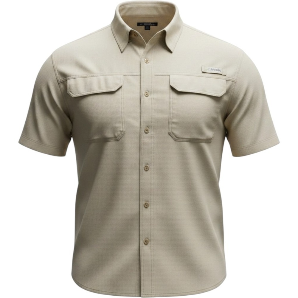 Habit Fishing Shirt Mens 2XL Micro Chip Short Sleeve Solar Factor UV Protection